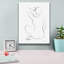 «Nude Sketch 1» par Albena Hristova, art mural sur toile-102879695