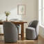 Chaise d'appoint rembourrée avec roulettes Lola (ensemble de 2)-121011814