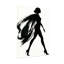 Silhouette abstraite femme marchant avec une cape qui coule-856145474