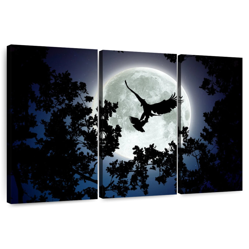 Brampt Night Hunting Eagle, 48" H x 74" W