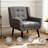 Tufted Upholstered Wide Back Armchair（Set of 2）-412486720