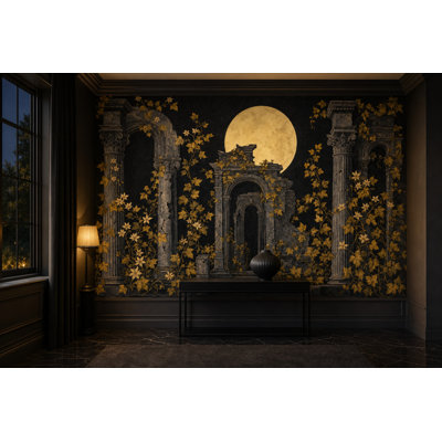 Murales ruines au clair de lune
