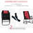 Patio Furniture 2 Piece - Red Folding Rocking Chairs For Outdoor Spaces Porch, Camping, Balcony Breathable Cloth, Stable Base Ones. For Balcony. Ergonomic , Comfortable Cushion, Fabric, 265 Lbs Max