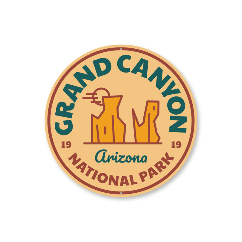 Enseignes en aluminium Grand Canyon, H 18 po x l 18 po x P 0,06 po