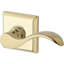 Curve Keyed Door Lever with Traditional Square Rose-22084314-22084333-59711919