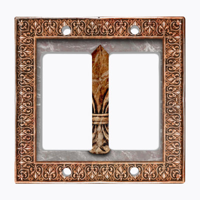 Patterned 2 - Gang Rocker Standard Wall Plate