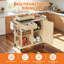 Table de préparation pour barbecue 44 po, table de travail en acier inoxydable avec armoire et tiroir