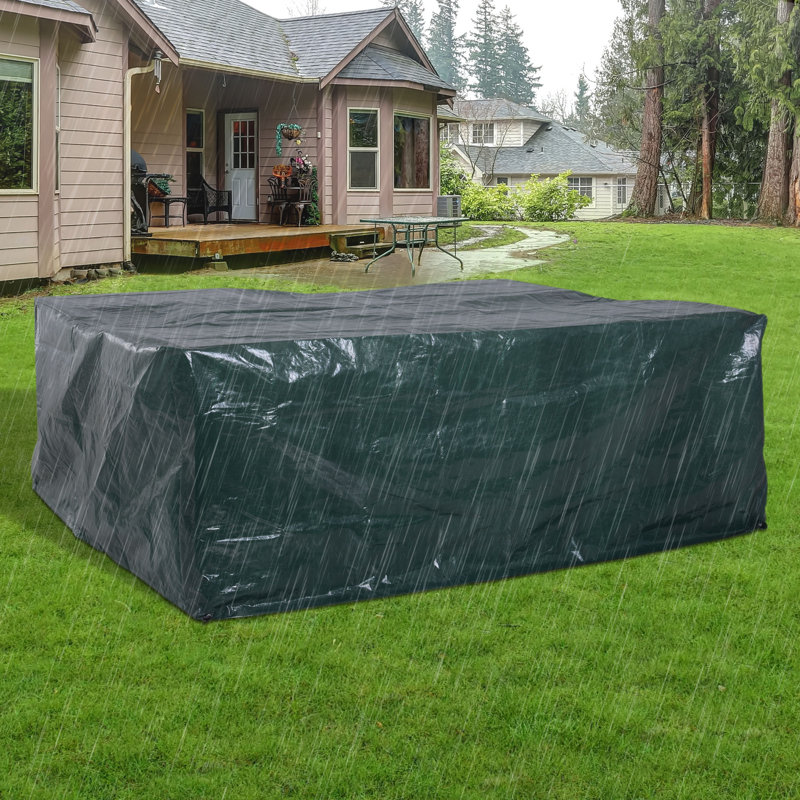 Outsunny Garden Furniture Cover Waterproof Anti-UV 235 x 190 x 90cm, Green