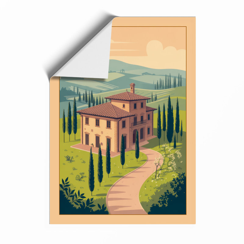 Tuscan Villa Rustic - Print, Unframed, A4 - 29.7 x 21.0 cm
