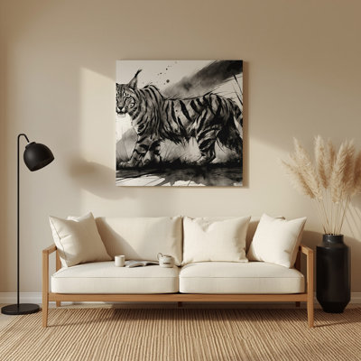 Wildlife African Wildcat Brown Metal Wall Art