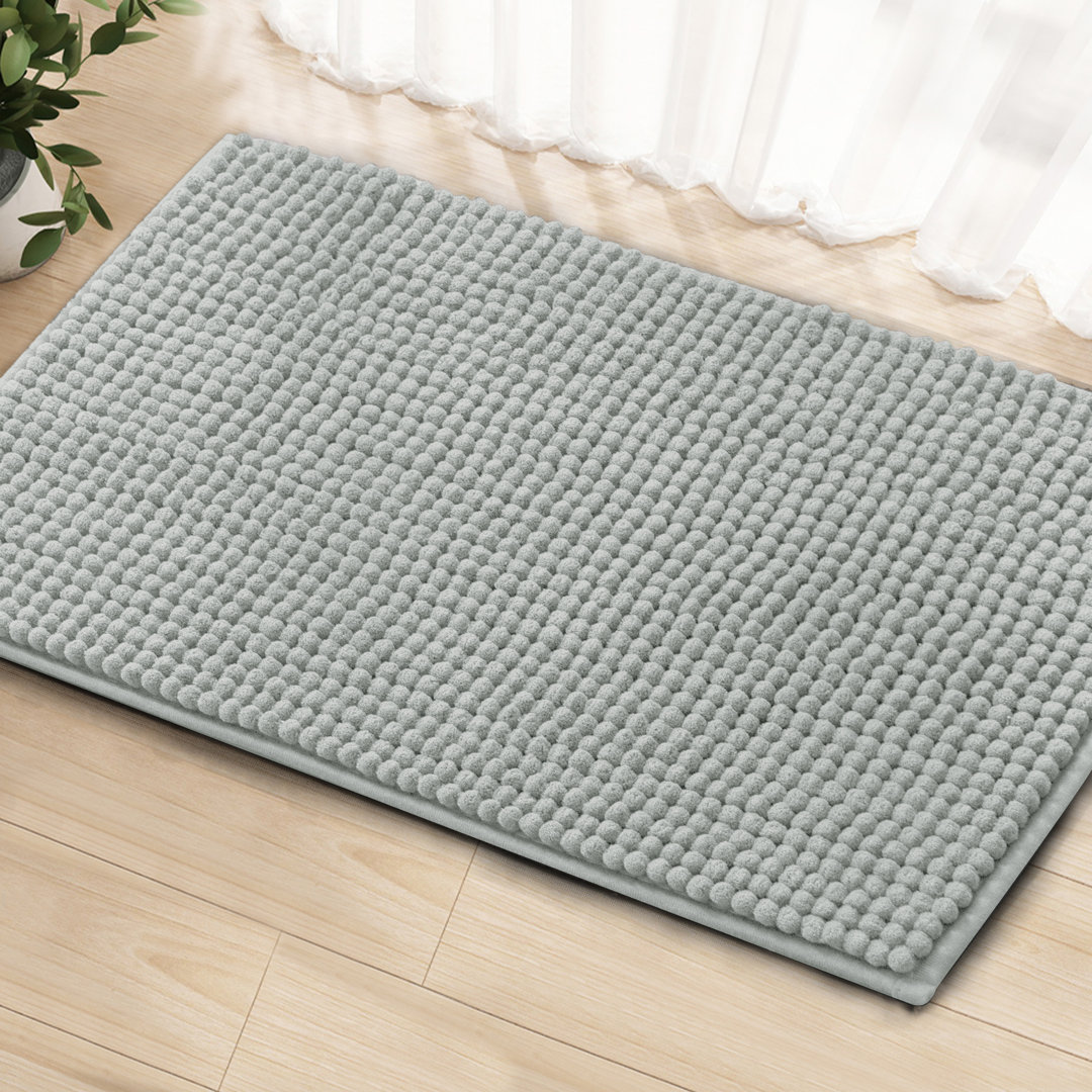 Lemos Luxury Chenille Super Soft Absorbent Microfiber Rectangle Bath Mat