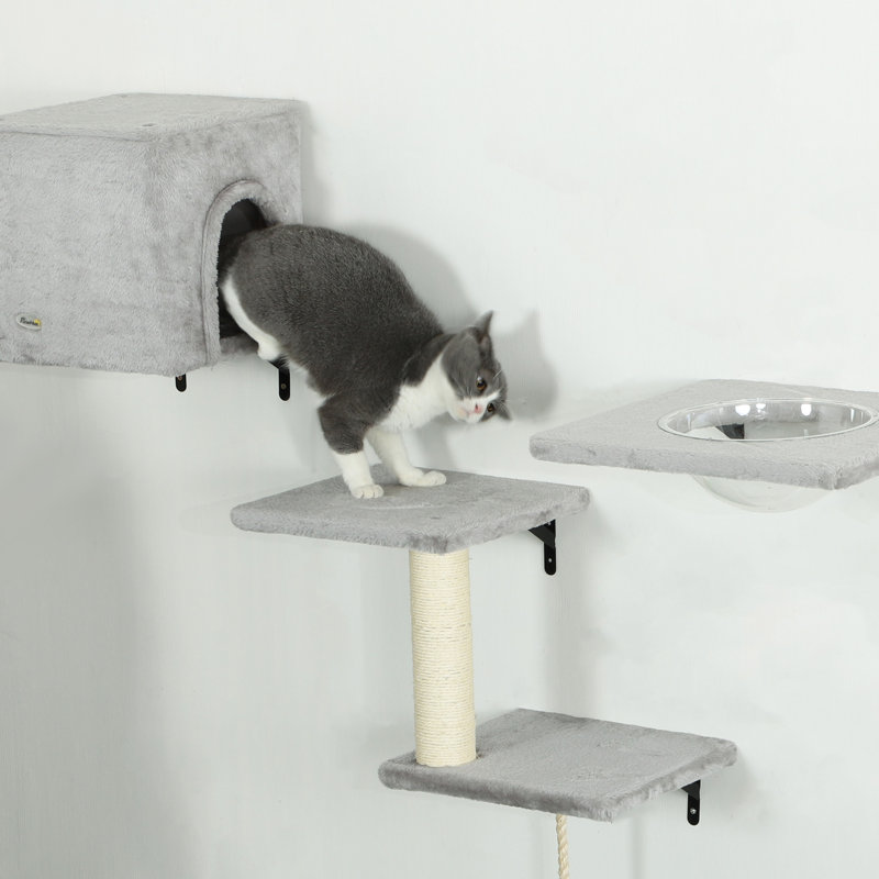 Ensemble de 7 tablettes murales Cat, gris