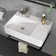 Mocoloo 23"L x 16"W Ceramic Rectangular Console Bathroom Sink with One Faucet Hole and Bracket Base