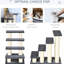 Gray Cat Relaxation Tree With 4 Steps, Scratching Post For Indoor Cats And Puppies Stair-Shaped Function Improving Tree, Gray, Steps