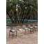 Tabourets de bar à hauteur de comptoir 2 pièces Tabourets de bar modernes en osier et aluminium avec coussin pour patio Balcon Piscine