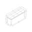 Banc de salle à manger rembourré en tissu gris océan avec pieds en bloc, style contemporain, style moderne, bois massif + rembourrage, l 16,76 po de largeur, 19,08 po de hauteur, poids de 10,8 lb et tissu d'ameublement, 48,98 po