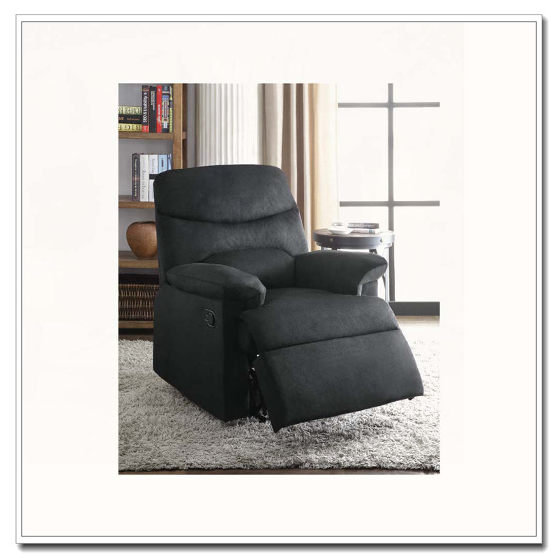 Fauteuil inclinable en tissu tissé, Noir