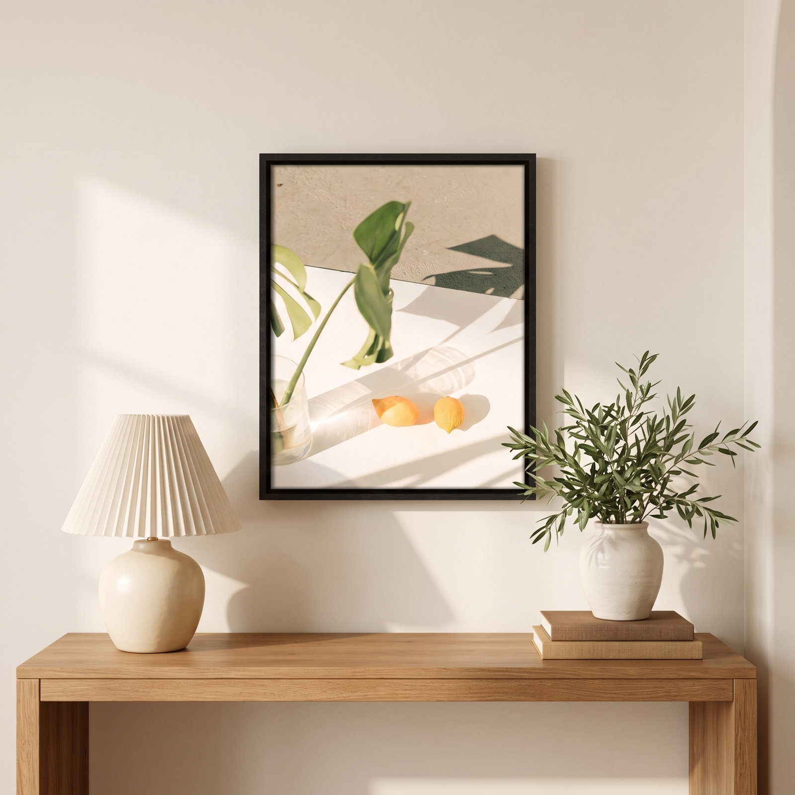 Citrus and Palms Print, 15.5'' H x 12.5'' W x 2'' D, Espresso Framed