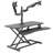 Vivo Black Standing Desk Riser With Dual Monitor Arm For Up To 32" Screens-609659411