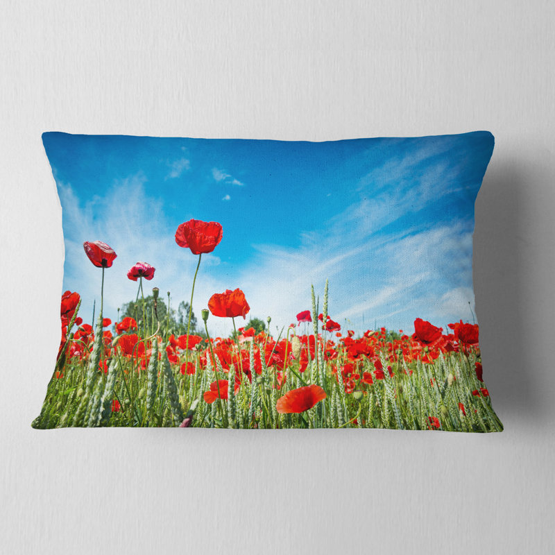 Coussin Floral, 12 po x 20 po, Rectangle