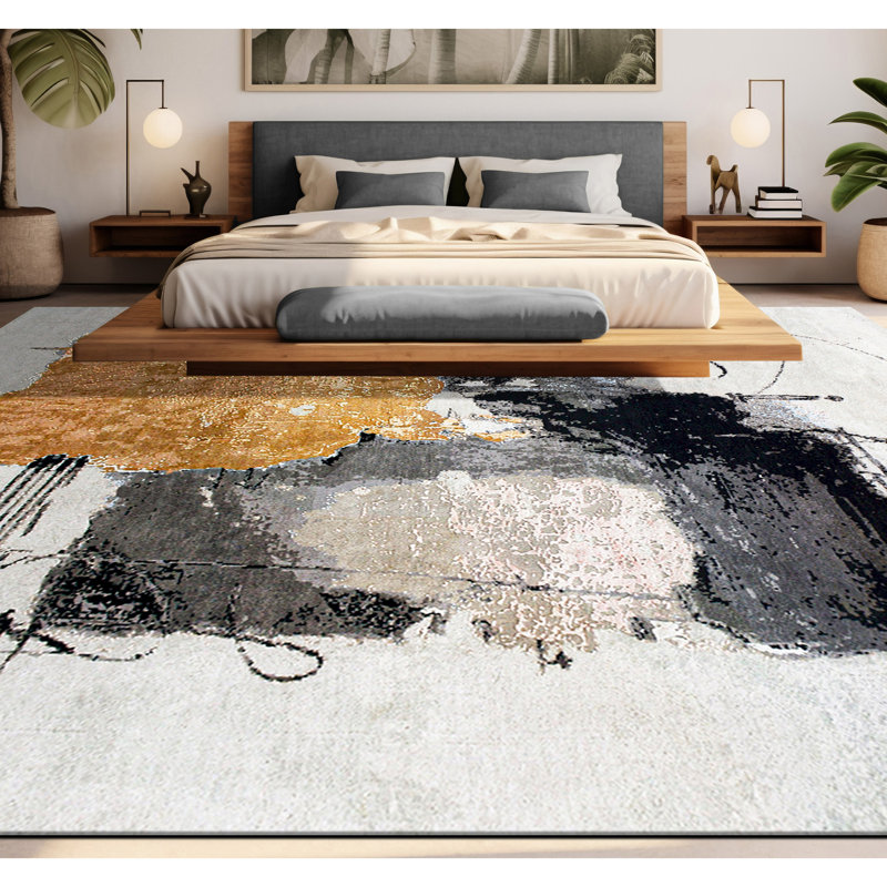 Wool Abstract Area Rug, Rectangle 8' x 10'