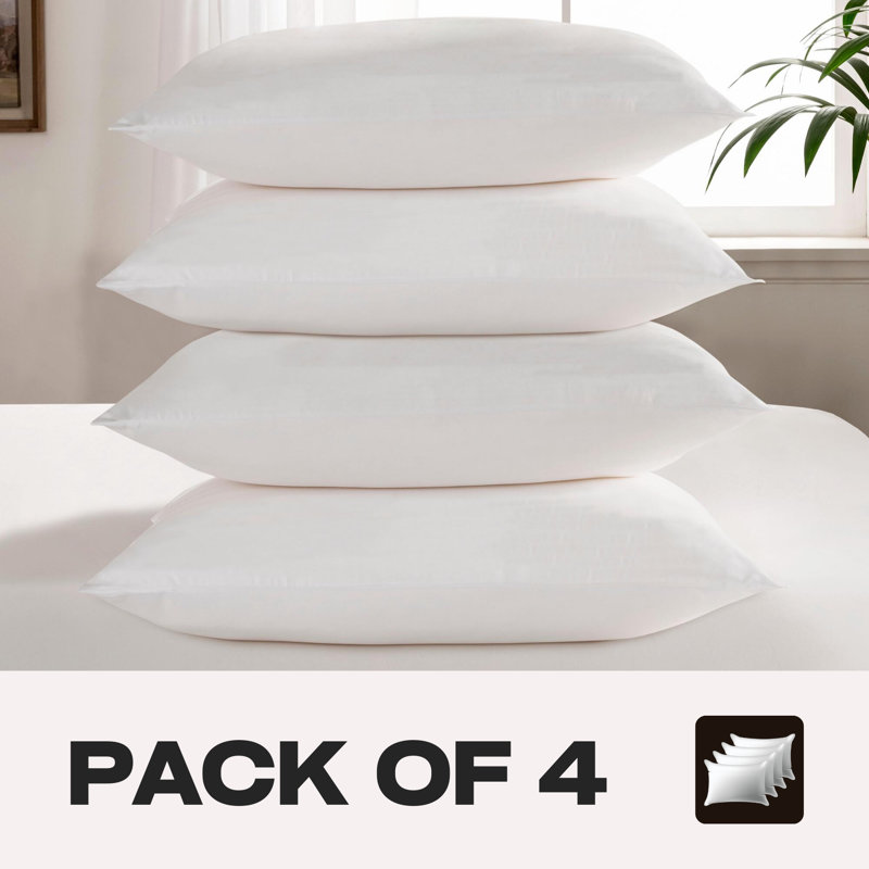 NightComfort Exclusive Collection Microfibre Pillows - Medium Support Pack of 4