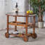 Stylish Bar Cart With Multiple Shelves And Smooth Rolling Wheels For Easy Mobility, Perfect For Entertaining And Organizing.