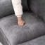 Canapé modulaire rembourré en L avec repose-pieds mobile Dancy-115121941
