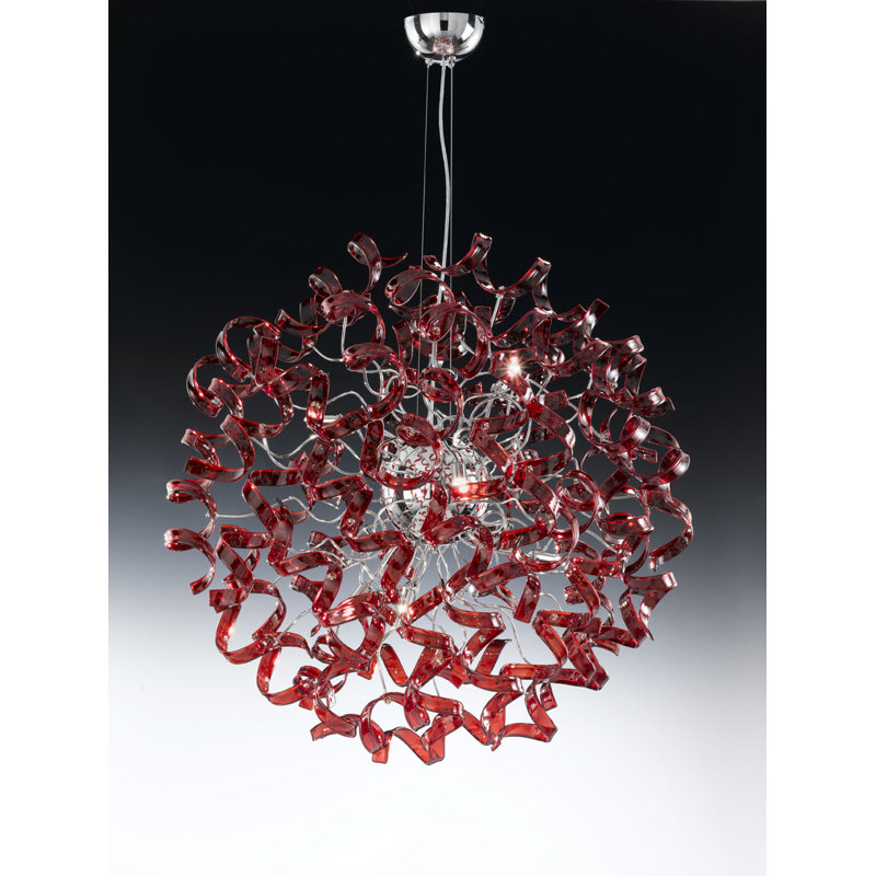 Astro 8-Light Novelty Pendant, Red