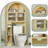 Freestanding Over The Toilet Storage Cabinet With Adjustable Shelf And Acrylic Doors, Arched Space-saving Bathroom Organizer-613422570