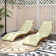 Shivam 71.6'' Long Chaise Lounge Set with Cushions and Table