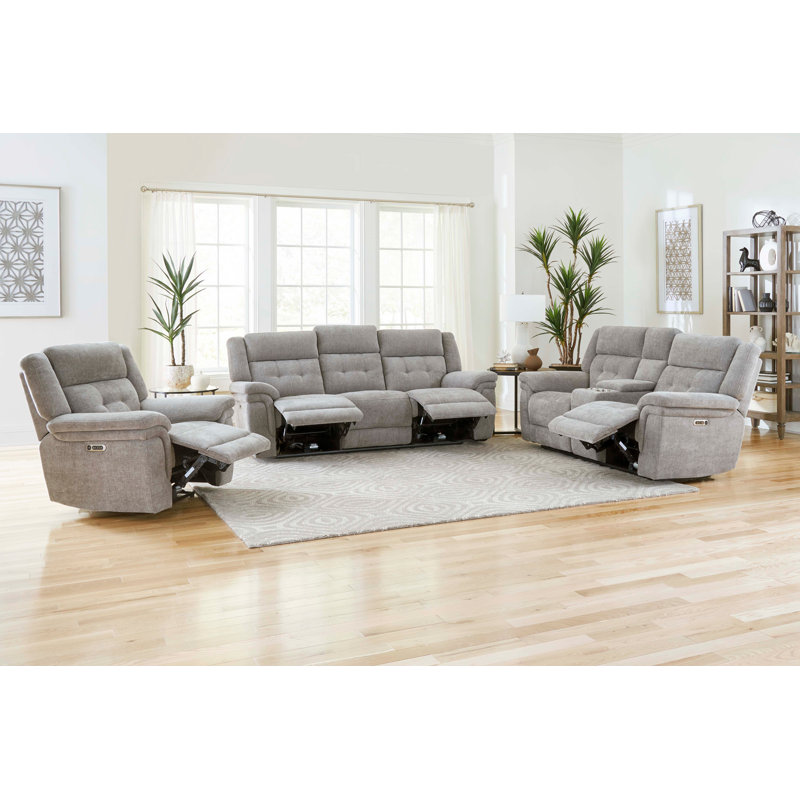 41” Maryellen electric upholstered recliner with adjustable headrest and cushioned armrests