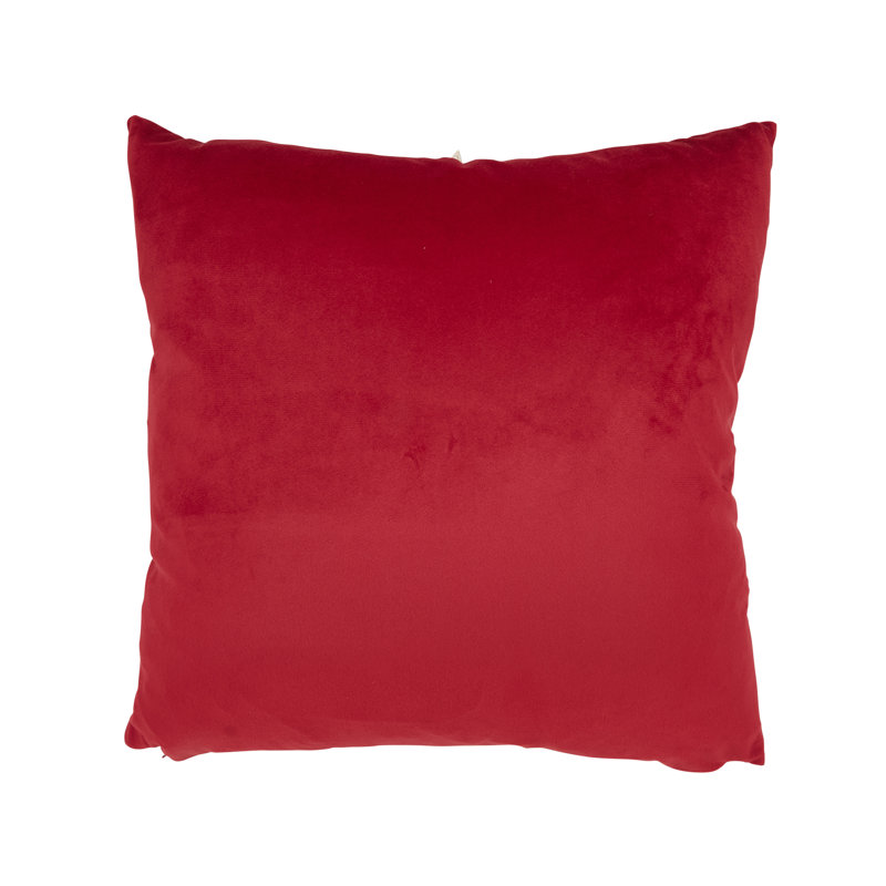 Coussin décoratif en velours et poinsettia, Housse de coussin seulement - sans coussin