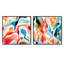 Vague de neutralité abstraite multicolore - ensemble de 2 collages carrés abstraits-101845042-101845046