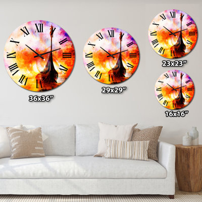 Viking Boat With Dragon Arriving Out of The Mist - Traditional wall clock