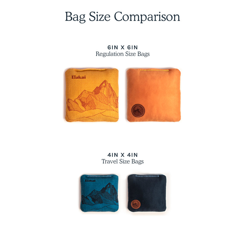 Sac de cornhole Mount Polyak, H 6 po x l 6 po x P 1 po, Bleu lac