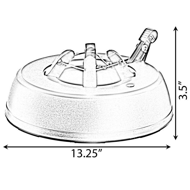 Automatic Plastic Live Tree Stand, 3.5" H x 13.25" W x 13.25" D