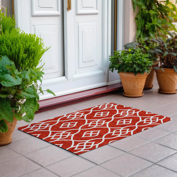 Malek Indoor/Outdoor Area Rug with Non-Slip Backing