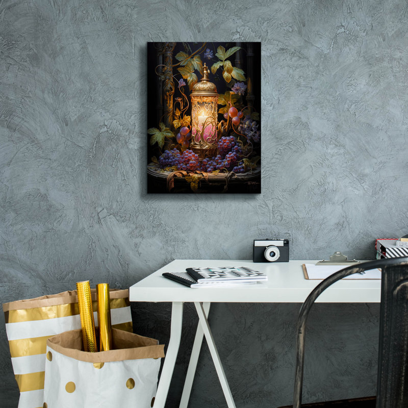 Art mural sur toile Epic Graffiti «Candle With Fruit» par Momart, H 16 po x l 12 po x P 0,75 po
