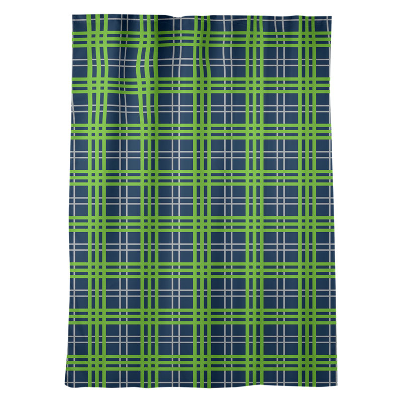 Rideau simple occultant et isolant avec passe-tringle Philadelphia Football, Noir/vert