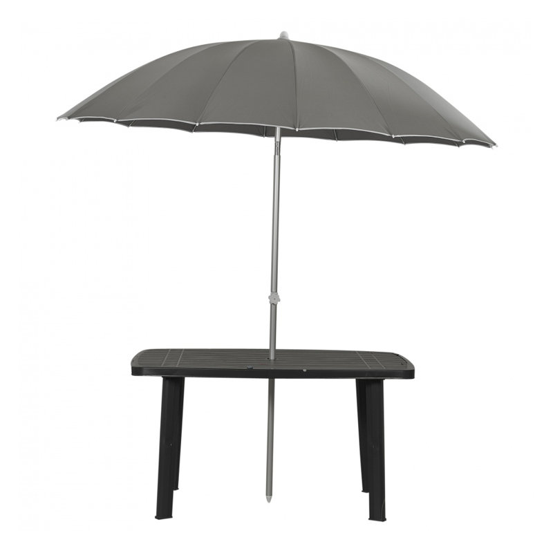 Ajeta 220cm Market Parasol, Grey