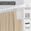 Blackout Pencil Pleat Curtains - Thermal Insulated, Light Blocking Window Drapes-1139010867-1139010870