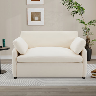 Fauteuil d'appoint moderne et surdimensionné en chenille