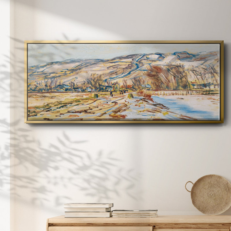 «Winter at Giverny», 1886 - Toile encadrée, H 24 po x l 60 po
