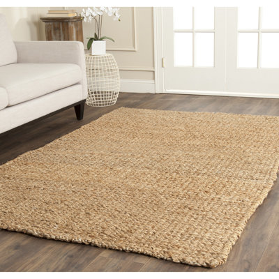 Tapis doré en jute / sisal tissé à la main Calidia
