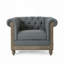 Fauteuil club capitonné
