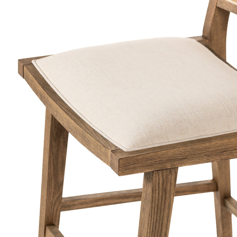 Miraz Counter Stool, 27” Seat Height, White Polyester Blend
