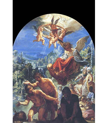 Le baptême du christ-impression d’art graphique
