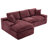 Flick Chenille Boneless Sectional Sofa with Double-Layer Cushions & Side Pockets-754638576