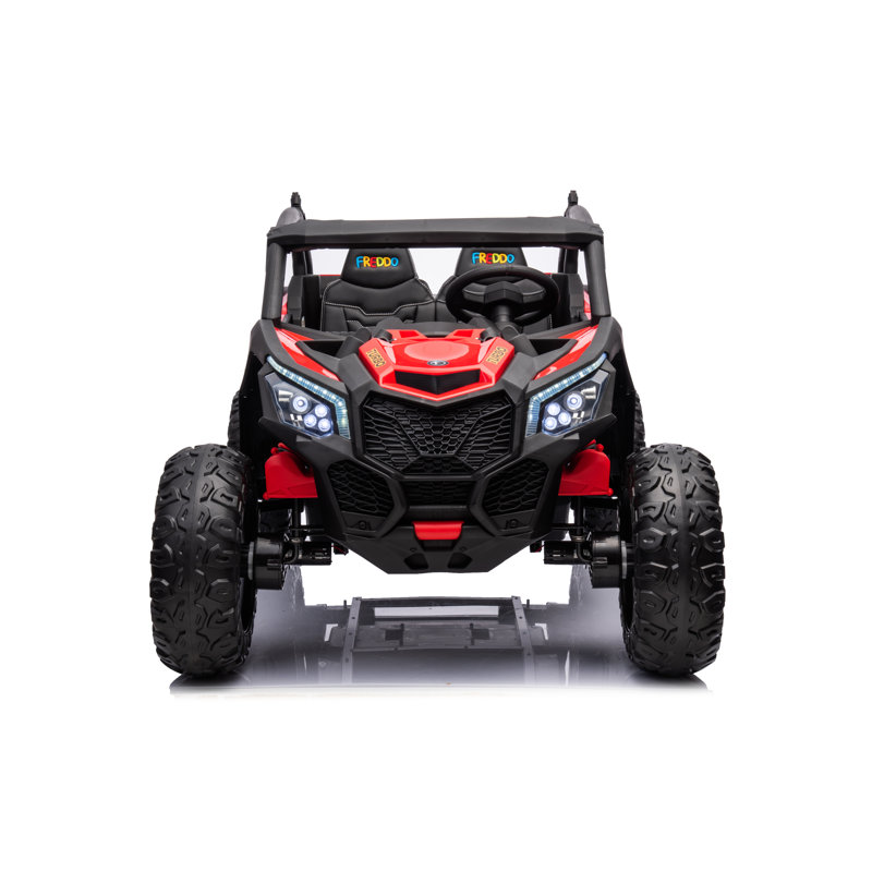 Freddy Jouets 2V Storm UTV 2 places avec poussette avec télécommande parentale, Rouge